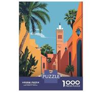 Rompecabezas De 1000 Piezas para Adultos Marrakech Cityscape Rompecabezas Juego De Ingenio Ensamblaje De Patrones Regalos De Cumpleaños Y Únicos 70x50cm/1000pcs