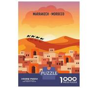 Rompecabezas De 1000 Piezas para Adultos Marrakech, Morocco Travel Rompecabezas Juego De Ingenio Una Obra De Arte Cumpleaños Y Navidad 38x26cm/1000pcs