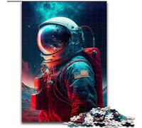 Rompecabezas de 1000 Piezas para Adultos Más allá de Las Estrellas, Astronauta, navideño, Obra de Arte humorística y Detallada (26x38cm)