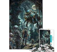 Rompecabezas de 1000 Piezas para Adultos Más allá de Las fronteras alienígenas - Juego Familiar para Pasar el Tiempo en casa cumpleaños y Navidad (Tamaño 38x26cm)