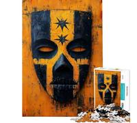 Rompecabezas de 1000 Piezas para Adultos máscara de Guerrero Antiguo Rompecabezas para Adolescentes Juguete decoración de Pared decoración Gran Regalo para los Amantes de los Videojuegos
