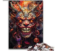 Rompecabezas de 1000 Piezas para Adultos, máscaras de Demonios de Madera, Mayores de 14 años, 50x75cm, Juego de ingenio para Adolescentes, Fiestas