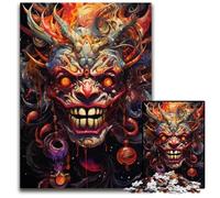 Rompecabezas de 1000 Piezas para Adultos, máscaras de Demonios, Rompecabezas de Madera para Adultos, Halloween, Navidad, Regalo de cumpleaños, 50x75cm/19,68x29,52 Pulgadas