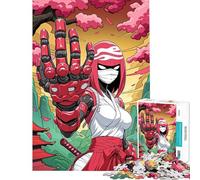 Rompecabezas de 1000 Piezas para Adultos Mecha Ninja Girl Diversión en casa Mejora la Memoria Juego Educativo Apto para Mayores de 14 años (38x52cm)