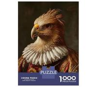 Rompecabezas De 1000 Piezas para Adultos Medieval Eagle Portrait Rompecabezas para Adultos Juego Práctico Ensamblaje De Patrones Desafiante De Completar 52x38cm/1000pcs