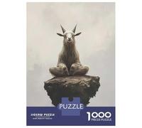 Rompecabezas De 1000 Piezas para Adultos Meditating Goat on A Cliff Rompecabezas para Adultos Juego Práctico Decoración del Hogar Regalos De Cumpleaños Y Únicos 70x50cm/1000pcs