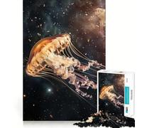Rompecabezas de 1000 Piezas para Adultos Medusa Celestial Bordes Limpios Juego Creativo para el Cerebro Juego Lento Divertido Regalo Navideño Relajante (38x26cm)
