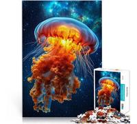 Rompecabezas de 1000 Piezas para Adultos Medusas en el Espacio Hecho de cartón para y a Partir de 14 años Juegos Familiares Trato como Regalo para Toda la Familia tamaño：38x52cm