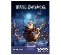 Rompecabezas De 1000 Piezas para Adultos Merry Christmas Ho Ho Ho Rompecabezas para Adultos Juego De Ingenio Desafío Difícil Desafiante De Completar 38x26cm/1000pcs