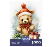 Rompecabezas De 1000 Piezas para Adultos Merry Tiny Bear Xmas Rompecabezas para Adultos Juegos Familiares para La Diversión Familiar Regalo De Cumpleaños, Regalos, 52x38cm/1000pcs