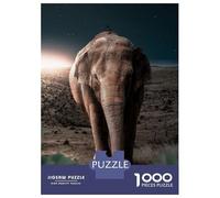 Rompecabezas De 1000 Piezas para Adultos Midnight Elephant Rompecabezas para Adultos Juegos Familiares para La Diversión Familiar Regalo De Cumpleaños, Regalos, 70x50cm/1000pcs