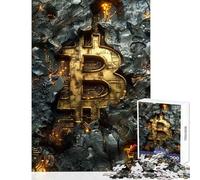 Rompecabezas de 1000 Piezas para Adultos Minería de Rocas Bitcoin Juego Imposible Carrera de Velocidad Manual Juguetes antiestrés cumpleaños y Navidad (38x26cm)