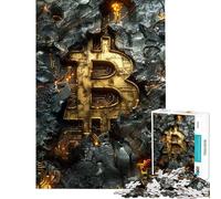 Rompecabezas de 1000 Piezas para Adultos Minería de Rocas Bitcoin Rompecabezas para Adultos Juguete Decorativo para Pared Desafío difícil Oferta como Regalo para Toda la Familia (Tamaño 38x26cm)