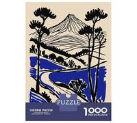 Rompecabezas De 1000 Piezas para Adultos Minimalist Landscape with Mountain and Trees Rompecabezas para Adultos Juego Práctico Decoración Perfecta Regalos De Cumpleaños Y Únicos 70x50cm/1000pcs