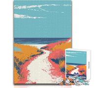 Rompecabezas de 1000 Piezas para Adultos, Minimalista, Camino Tropical, Hermoso diseño, Juego difícil, desafío, Gran Regalo, tamaño 50x75cm