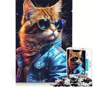 Rompecabezas de 1000 Piezas para Adultos Mira a Otro Lado Gato Genial Juegos educativos Entrena tu Cerebro y Tus Manos colección de Artistas Bellas Artes 38x26cm