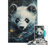 Rompecabezas de 1000 Piezas para Adultos Mirada del Panda Estrellado Juegos Familiares Juguetes Juegos Educativos Regalos de Amigo Invisible Decoración del Hogar (tamaño 75x50cm)