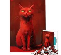 Rompecabezas de 1000 Piezas para Adultos Mirada Felina ardiente Juguetes adictivos para Cultivar la Paciencia Juego Educativo Actividades Familiares Obra de Arte Regalo (Tamaño 38x26cm)