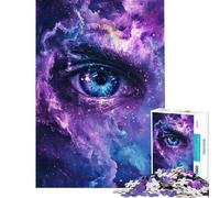 Rompecabezas de 1000 Piezas para Adultos Mirada Galáctica Ojo Cósmico Juegos Familiares Juego Educativo Desafío Juguete Regalos de Amigo Invisible Mejora la Memoria (tamaño 38x26cm)