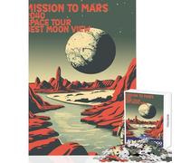 Rompecabezas de 1000 Piezas para Adultos misión a Marte Viaje Espacial decoración del hogar Juguetes Regalo de cumpleaños Juego Imposible Cada Pieza es única - Tamaño 38x26cm