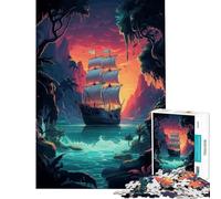 Rompecabezas de 1000 Piezas para Adultos Misterioso Barco Pirata Juego Educativo y desafiante Un Regalo estupendo Divertido y con Mucho Humor (tamaño 75x50cm)