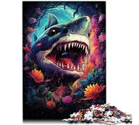 Rompecabezas de 1000 piezas para adultos, mitología de tiburones, juegos educativos, decoración del hogar, buen regalo, 14.95 x 20.47 pulgadas, para adolescentes a partir de 14 años