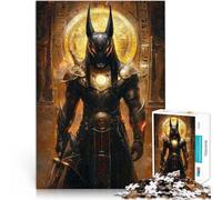 Rompecabezas de 1000 Piezas para Adultos Mitología del Guerrero Anubis Juguetes de Juego Actividades Divertidas en casa, Regalos de cumpleaños, Regalos de Viaje, 38x26cm