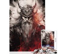 Rompecabezas de 1000 Piezas para Adultos mitología nórdica Juguete Educativo Obra de Arte Regalo Juegos Familiares con póster a Juego y Hoja de Trivia tamaño 38x52cm