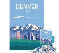 Rompecabezas de 1000 Piezas para Adultos Modelo Denver Ideal para Juegos educativos desafíos y como Juguete decoración del hogar como Regalo artístico tamaño 38x26cm