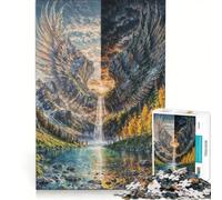 Rompecabezas de 1000 Piezas para Adultos, Modelo Dual Nature Winged Mountain, Juguete Educativo, Divertido y humorístico Que fomenta el Amor Entre Parejas 50x75cm