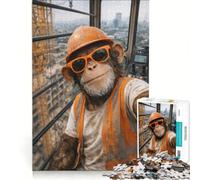 Rompecabezas de 1000 Piezas para Adultos Modelo Monkey Builder Juguetes para armar Ideal para Pasar el Tiempo en casa cumpleaños 38x52cm