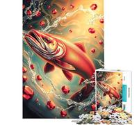Rompecabezas de 1000 Piezas para Adultos Modelo Ruby Salmon Stonimal Un Reto para completar Actividades Familiares Juego Familiar Apto para Mayores de 14 años (38x52cm)