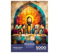 Rompecabezas De 1000 Piezas para Adultos Modern Cubist Vision of The Last Supper Rompecabezas para Adultos Juguetes Antiestrés Difícil Difícil Y Desafiante 38x26cm/1000pcs