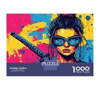 Rompecabezas De 1000 Piezas para Adultos Modern Warrior Woman Art Print Rompecabezas para Adultos Juegos Relajantes Análisis Y Lógica Oferta como Regalos para Toda La Familia 38x26cm/1000pcs