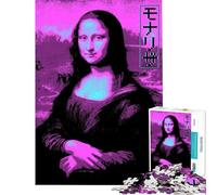 Rompecabezas de 1000 Piezas para Adultos Mona Lisa Retro Vaporwave Rompecabezas para Adultos Juguete Decoración de Pared Difícil Único Regalo de cumpleaños (Tamaño 38x52cm)