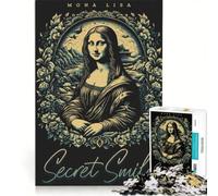 Rompecabezas de 1000 Piezas para Adultos Monalisa Secret Smile Juegos educativos difíciles y desafiantes Juego de desafío único 50x75cm