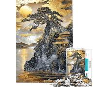 Rompecabezas de 1000 Piezas para Adultos Monasterio en la Cima de la montaña Rompecabezas para Adultos Juguetes antiestrés Vacaciones en casa Matar el Tiempo Ayuda a ejercitar el Cerebro (38x26cm)