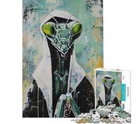 Rompecabezas de 1000 Piezas para Adultos Monja Mantis Rezando Rompecabezas artístico Juego de ingenio análisis y lógica cumpleaños y Navidad (Tamaño 38x26cm)