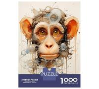 Rompecabezas De 1000 Piezas para Adultos Monkey Art Foam Bubbles Rompecabezas Juego De Ingenio Una Obra De Arte Cumpleaños Y Navidad 52x38cm/1000pcs