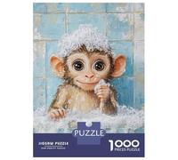 Rompecabezas De 1000 Piezas para Adultos Monkey Bath Time Fun-1 Rompecabezas para Adultos Juegos Familiares Difícil Oferta Difícil como Regalo para Toda La Familia 38x26cm/1000pcs
