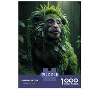 Rompecabezas De 1000 Piezas para Adultos Monkey in Foliage Rompecabezas Práctico Juego Decoración del Hogar Cumpleaños Y Navidad 38x26cm/1000pcs