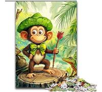 Rompecabezas de 1000 Piezas para Adultos Mono Viajero Rompecabezas de 1000 Piezas Un desafío para la Mente, Ideal para Jugar en Familia (tamaño 50x75cm)