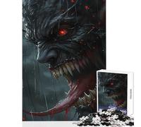 Rompecabezas de 1000 Piezas para Adultos Monstruo de Ojos Rojos Juguete Educativo Regalo de cumpleaños Juegos relajantes Cada Pieza es única - Tamaño 38x26cm