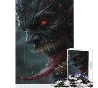 Rompecabezas de 1000 Piezas para Adultos Monstruo de Ojos Rojos Juguetes antiestrés Grandes Regalos y Juguetes para Juegos educativos Entrena tu Cerebro y Tus Manos tamaño 38x52cm