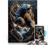 Rompecabezas de 1000 Piezas para Adultos Montaña del Oso Juguete Educativo para aliviar el estrés Regalos de Amigo Secreto 38x26cm