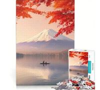 Rompecabezas de 1000 Piezas para Adultos: Montaña Fuji de otoño en Japón Juguetes para armar, Divertidos y Originales cumpleaños y Navidad 50x75cm