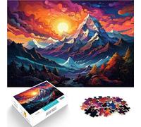 Rompecabezas de 1000 piezas para adultos, montañas antes del atardecer, juegos divertidos familiares de 19.7 x 29.5 pulgadas, juego educativo para cumpleaños, Navidad