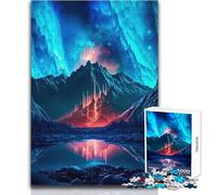 Rompecabezas de 1000 Piezas para Adultos, Montañas Azules, para Disfrutar, Disfrutar y Pasar un Buen rato, con un Ajuste preciso, tamaño 38x26cm