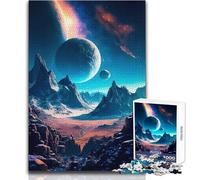 Rompecabezas de 1000 Piezas para Adultos, Montañas Azules, para Disfrutar, Disfrutar y Pasar un Buen rato, con un Ajuste preciso, tamaño 38x26cm