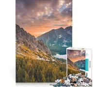 Rompecabezas de 1000 Piezas para Adultos Montañas de los Altos Tatras Juego práctico Actividades Divertidas para Hacer en casa Hermoso diseño 38x26cm